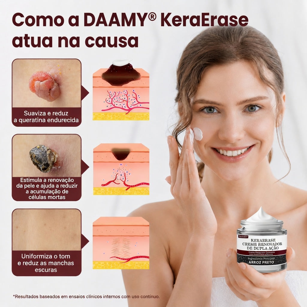 👩‍⚕️🌿𝑫𝑨𝑨𝑴𝒀® KeraErase Creme Renovador de Dupla Ação